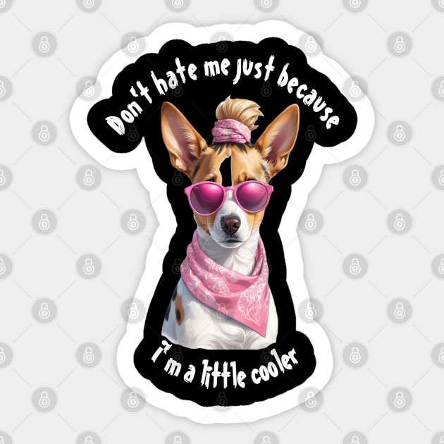 Don't hate me just because I'm a little cooler, funny quotes, cool gift for retriever lover Sticker by Customo